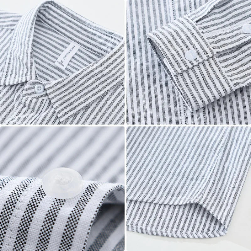 Camisa Listrada em Algodão