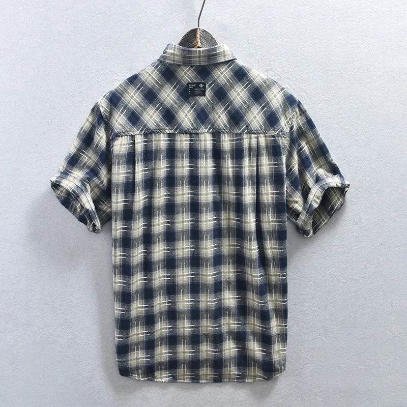 Camisa Aurori Xadrez Manga Curta