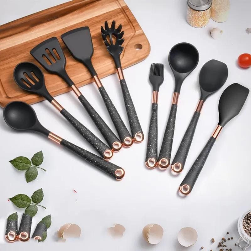 Kit Utensílios de Cozinha Silicone 10 Peças