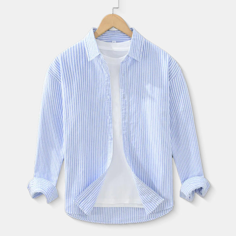 Camisa Listrada em Algodão