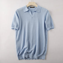 Polo Com Textura Gola V