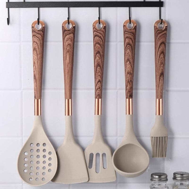 Kit Utensílios de Cozinha Silicone 10 Peças