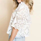 Camisa Feminina de Renda Vivina