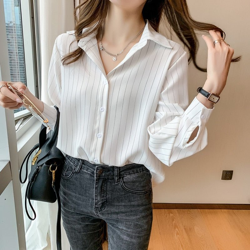 Camisa Feminina Social Listrada