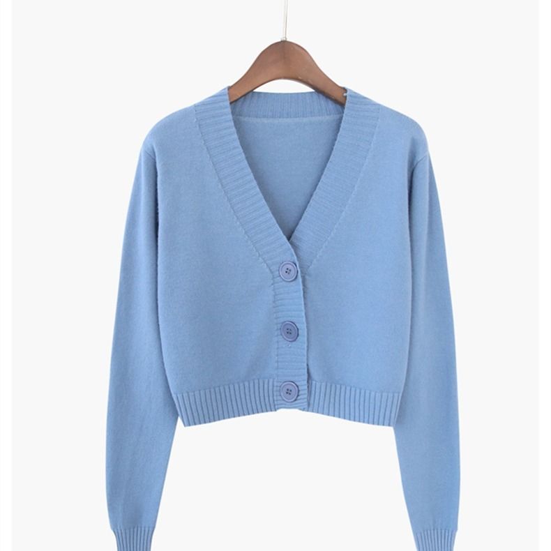 Blusa De Frio Feminina Com Gola V