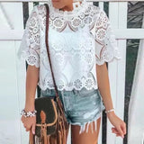 Camisa Feminina de Renda Vivina
