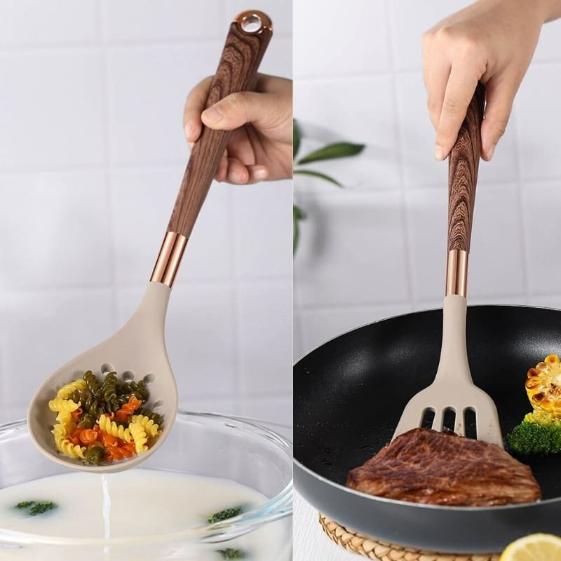 Kit Utensílios de Cozinha Silicone 10 Peças