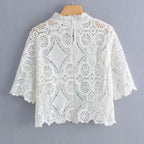 Camisa Feminina de Renda Vivina