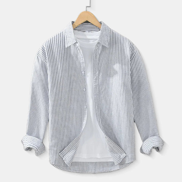 Camisa Listrada em Algodão