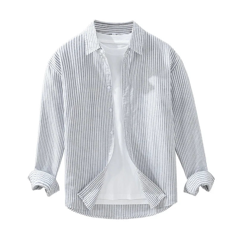 Camisa Listrada em Algodão