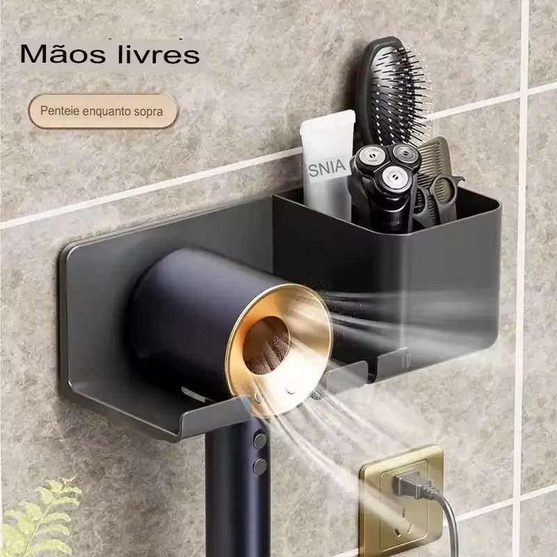 Suporte de Parede para Secador de Cabelo