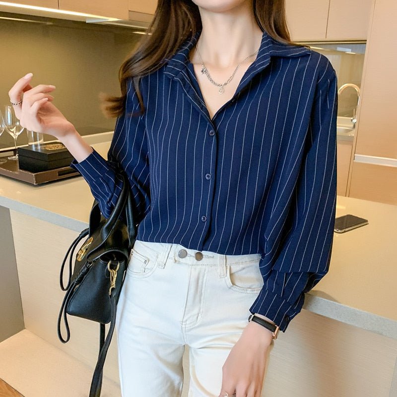 Camisa Feminina Social Listrada