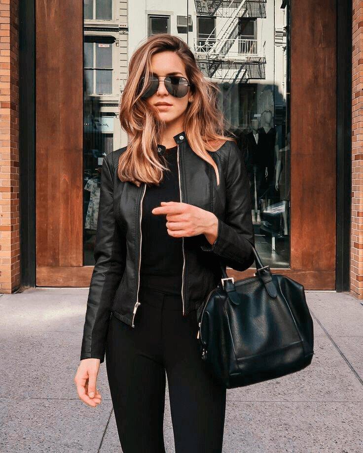 Jaqueta Feminina de Couro