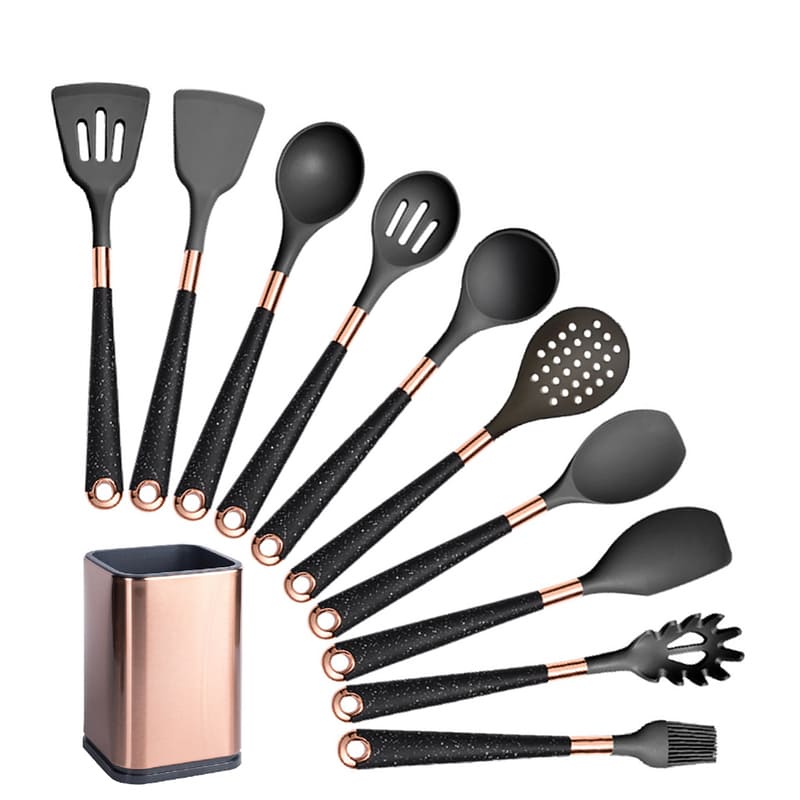 Kit Utensílios de Cozinha Silicone 10 Peças