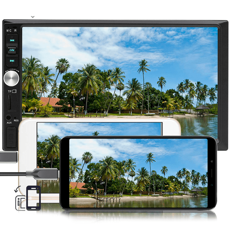Central Multimídia Universal 7 Polegadas Wifi Gps Mp5 Bluetooth