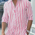 Camisa de Linho Aurori / Masculina Listrada