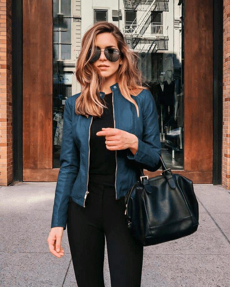 Jaqueta Feminina de Couro