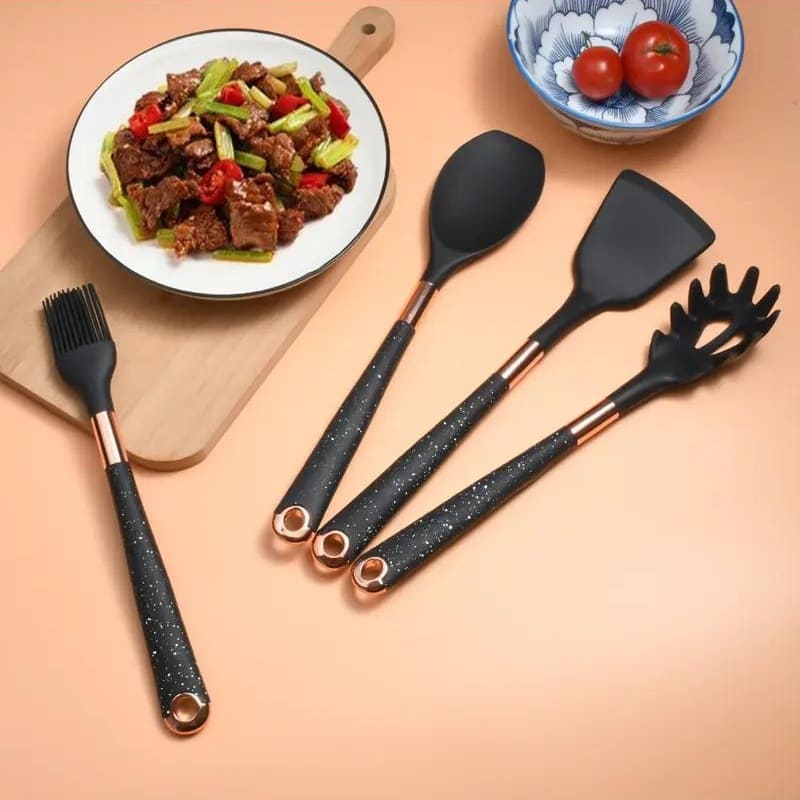 Kit Utensílios de Cozinha Silicone 10 Peças
