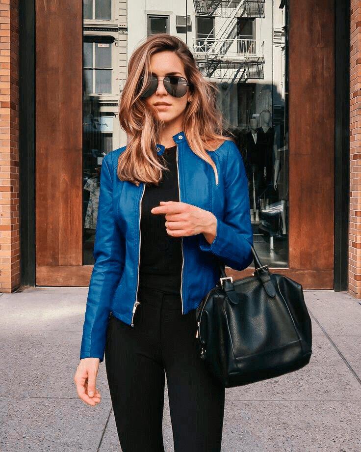 Jaqueta Feminina de Couro