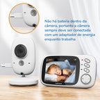 Babá Eletrônica Com Câmera de Visão Noturna e Tela LCD