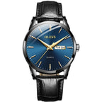 Relógio Casual Masculino OLEVS Pulseira em Couro