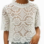 Camisa Feminina de Renda Vivina