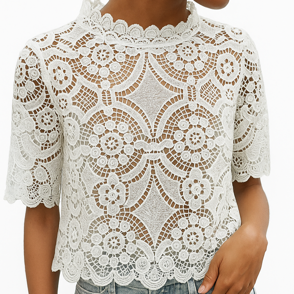 Camisa Feminina de Renda Vivina