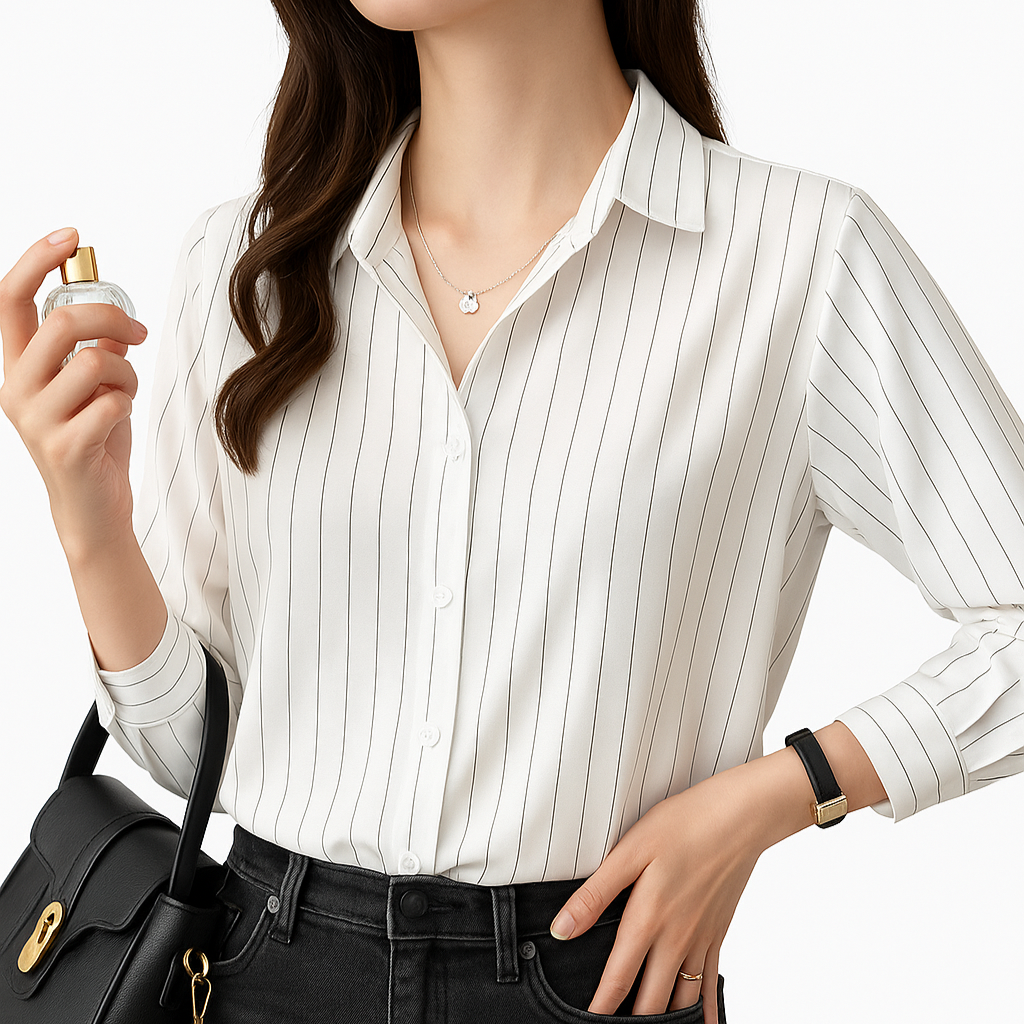 Camisa Feminina Social Listrada