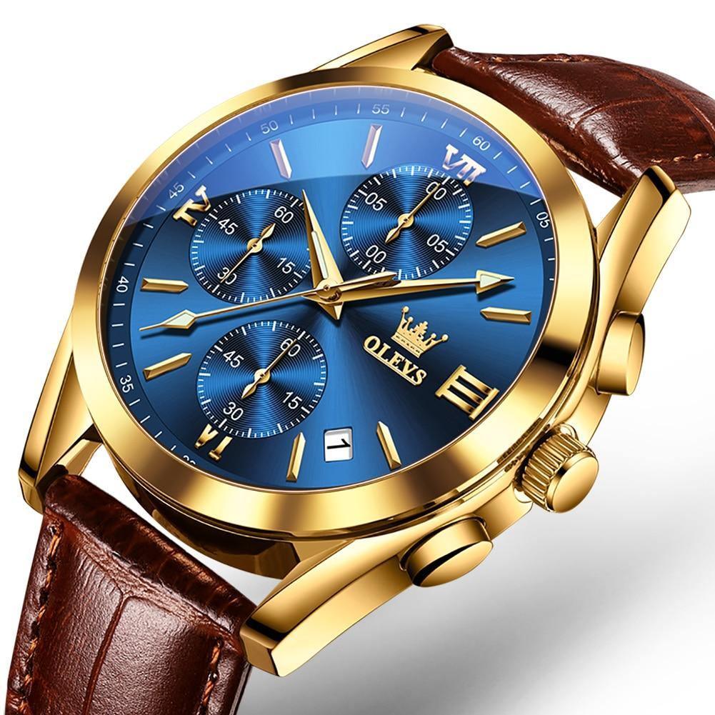 Relógio Casual Masculino Leather Slim OLEVS - Premium