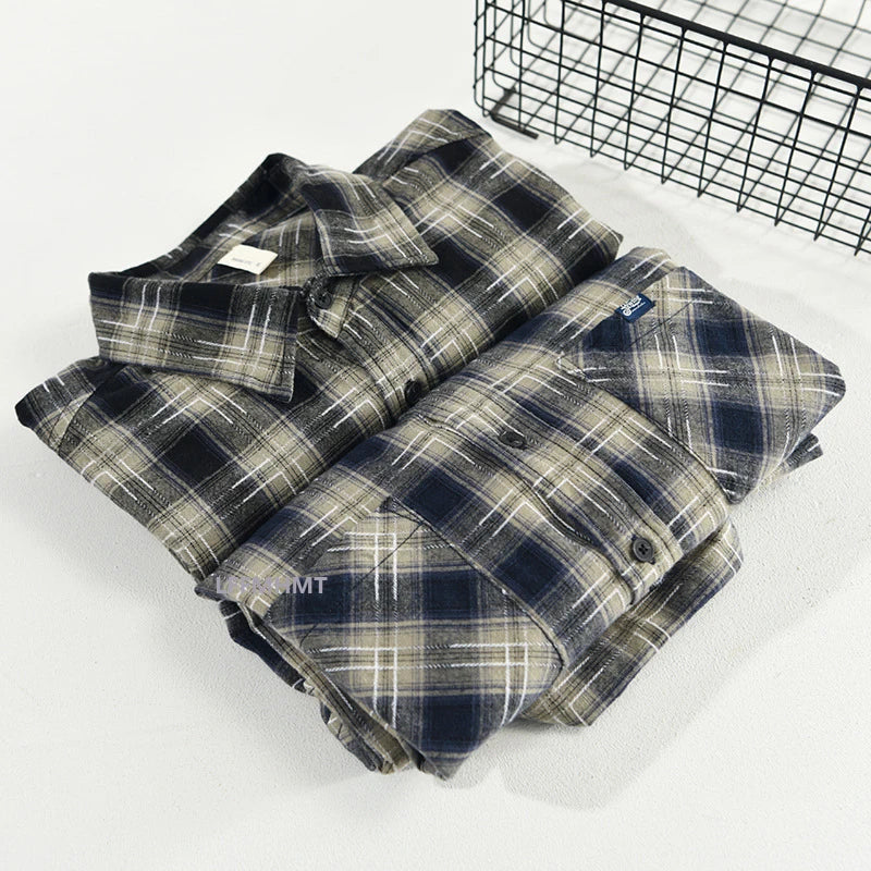 Camisa Aurori Xadrez Manga Curta