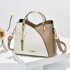 Bolsa Feminina de Couro - Bicolor