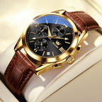 Relógio Casual Masculino Leather Slim OLEVS - Premium
