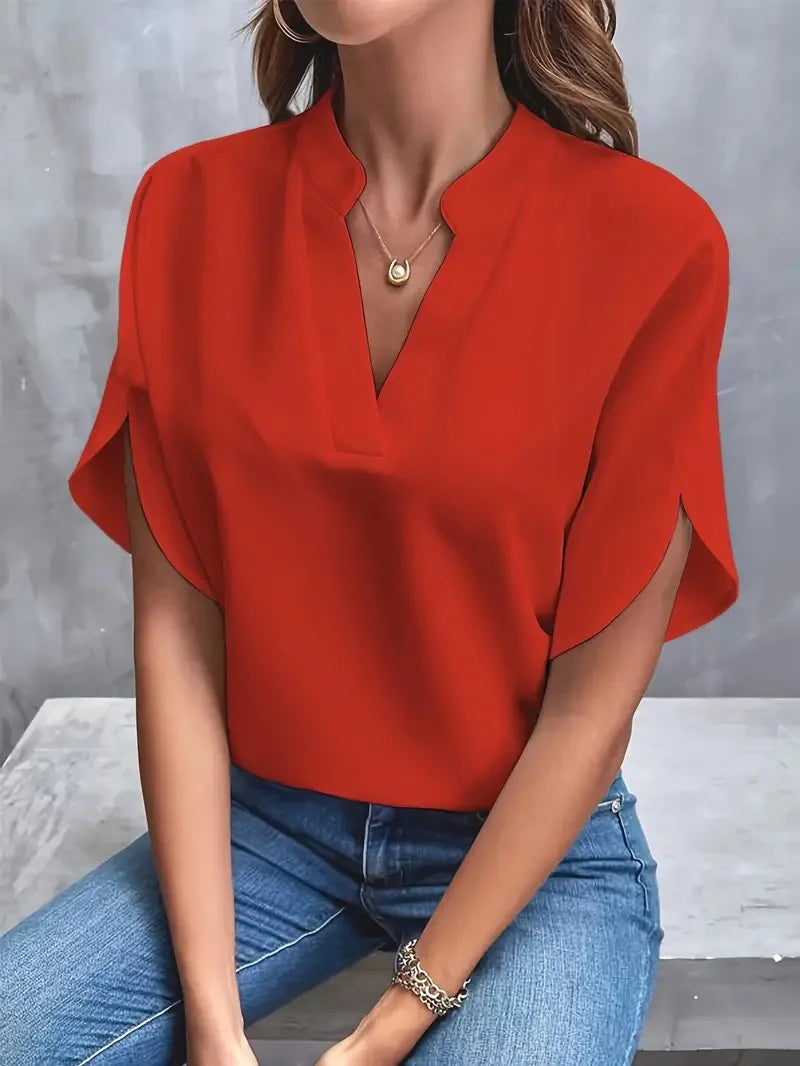 Blusa Feminina Social Gola V