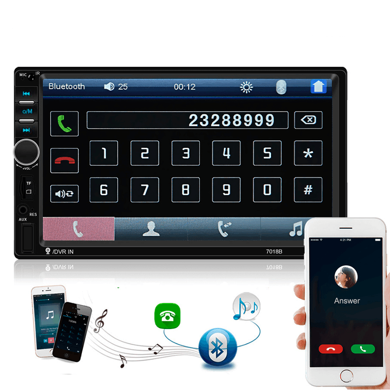 Central Multimídia Universal 7 Polegadas Wifi Gps Mp5 Bluetooth