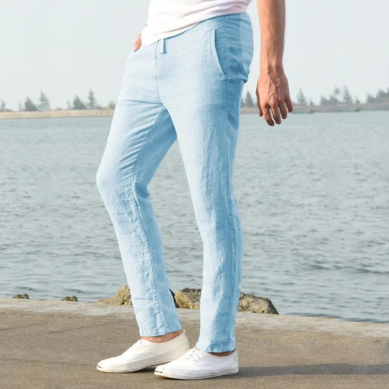 Calça Nobre hombre Slim Linho 100%