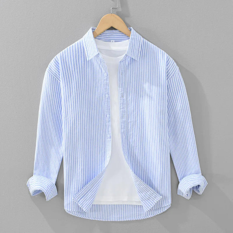 Camisa Listrada em Algodão
