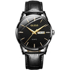 Relógio Casual Masculino OLEVS Pulseira em Couro
