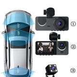 Câmera completa 4k para carro DVR 3 unidades  - Visão Noturna e Infravermelho
