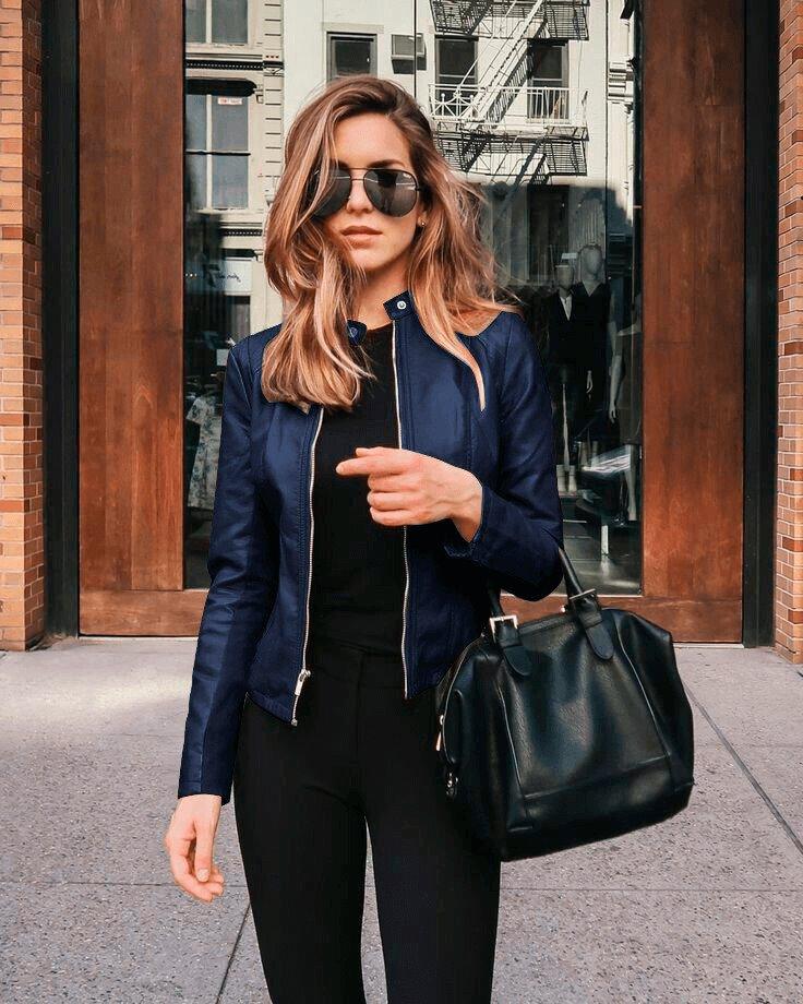 Jaqueta Feminina de Couro