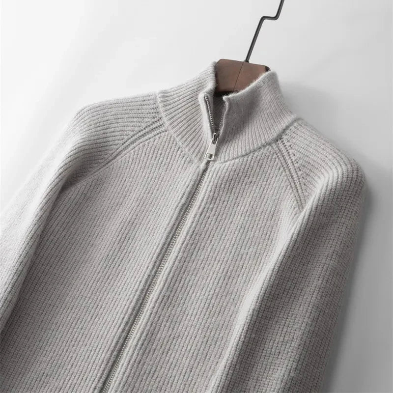 Suéter Cashmere Masculino Zíper