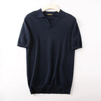 Polo Com Textura Gola V